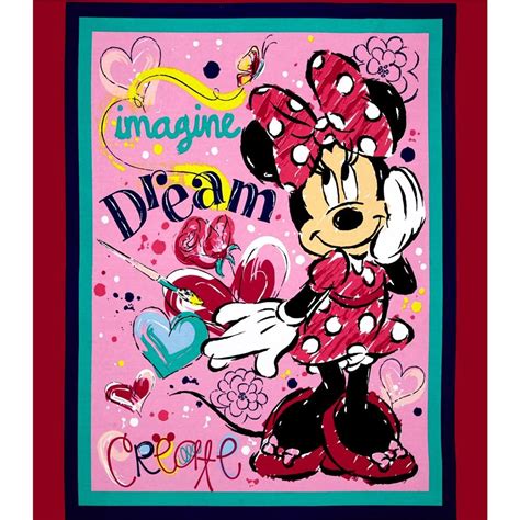 minnie mouse fabric panel